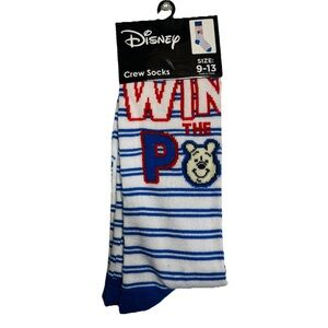 Winnie the Pooh Crew Socks Disney Fun Novelty Adult Unisex Mens One Size 9-13